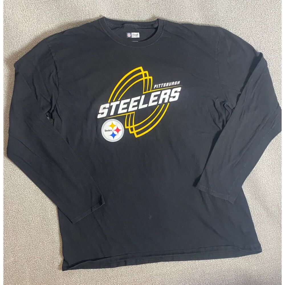NFL Team Apparel Pittsburgh Steelers Men's Black Long Sleeve Tee